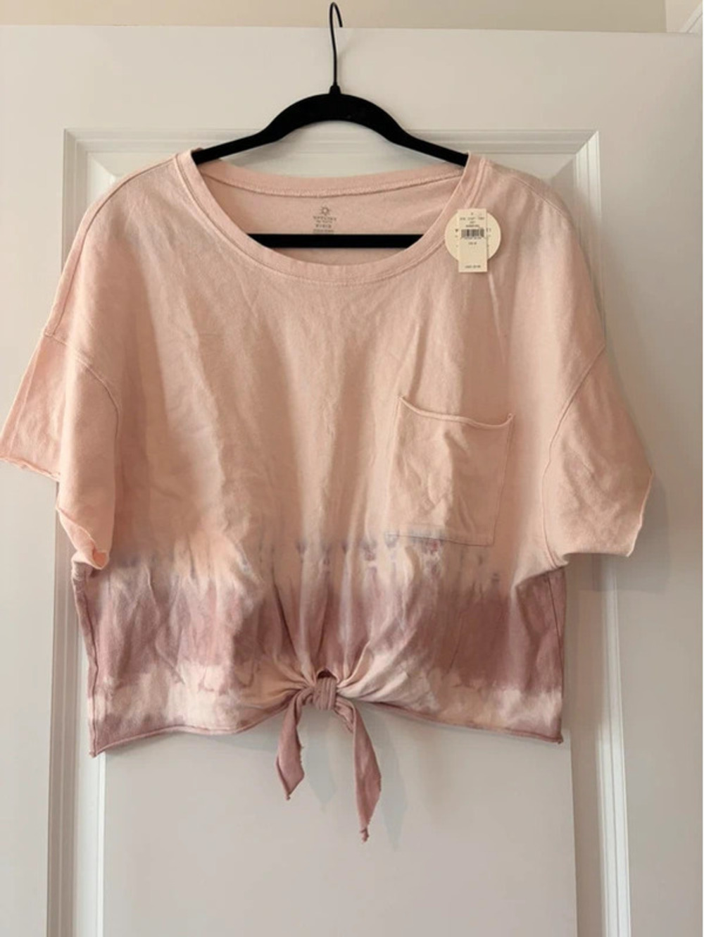 Offline by Aerie Women’s Medium Tie Dye Tie Front Pocket Top NWT